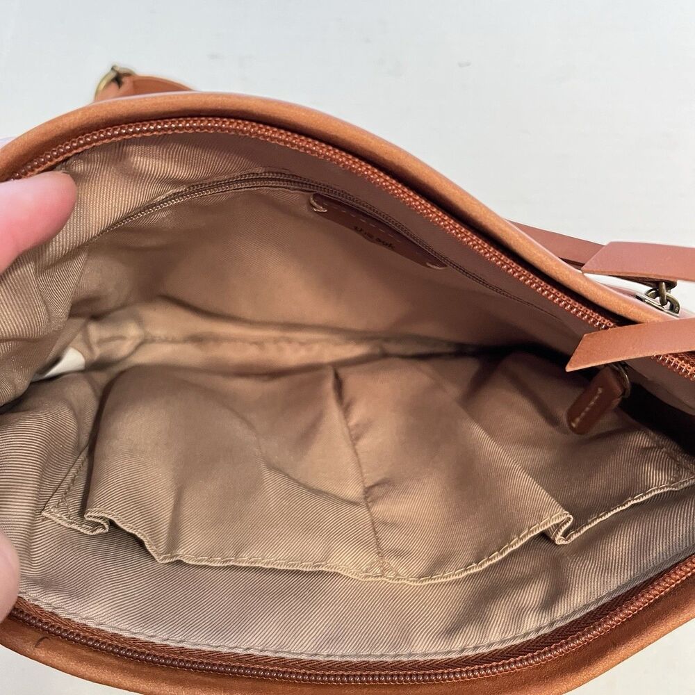The Sak Rust Brown Melrose Crossbody Leather Bag Boho Western Hippie Career Work - Picture 12 of 12